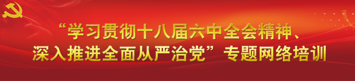 “學習貫徹十八屆六中全會精神、深入推進全麵從嚴治黨”專題網絡培訓